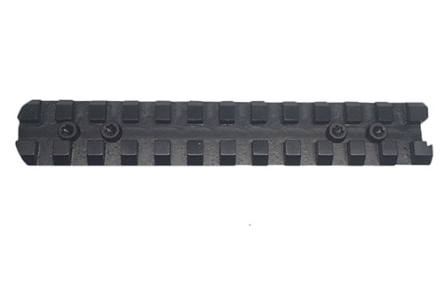 Entdecke die Marlin/Rossi 95 RHINO Scope Mount Rail: Präzisionsgefertigt, aus robustem 7075 Aluminium, mit 10 MOA Erhöhung und dualem Rückstoßkontakt für mehr Stabilität.